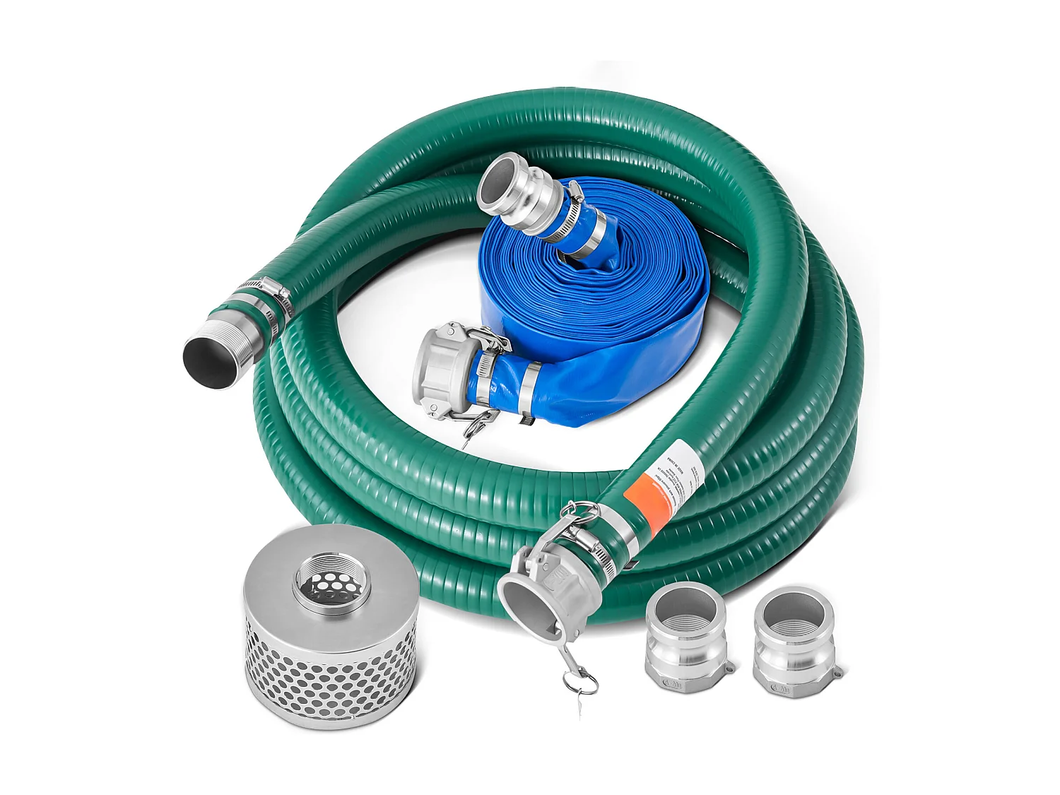 Kit de Tubo SucceBuy de Aspiración para Bomba de Agua 5cm x 610cm verde/1981cm azul, Ideal para Sistemas de Riego y Uso Agrícola o Industrial
