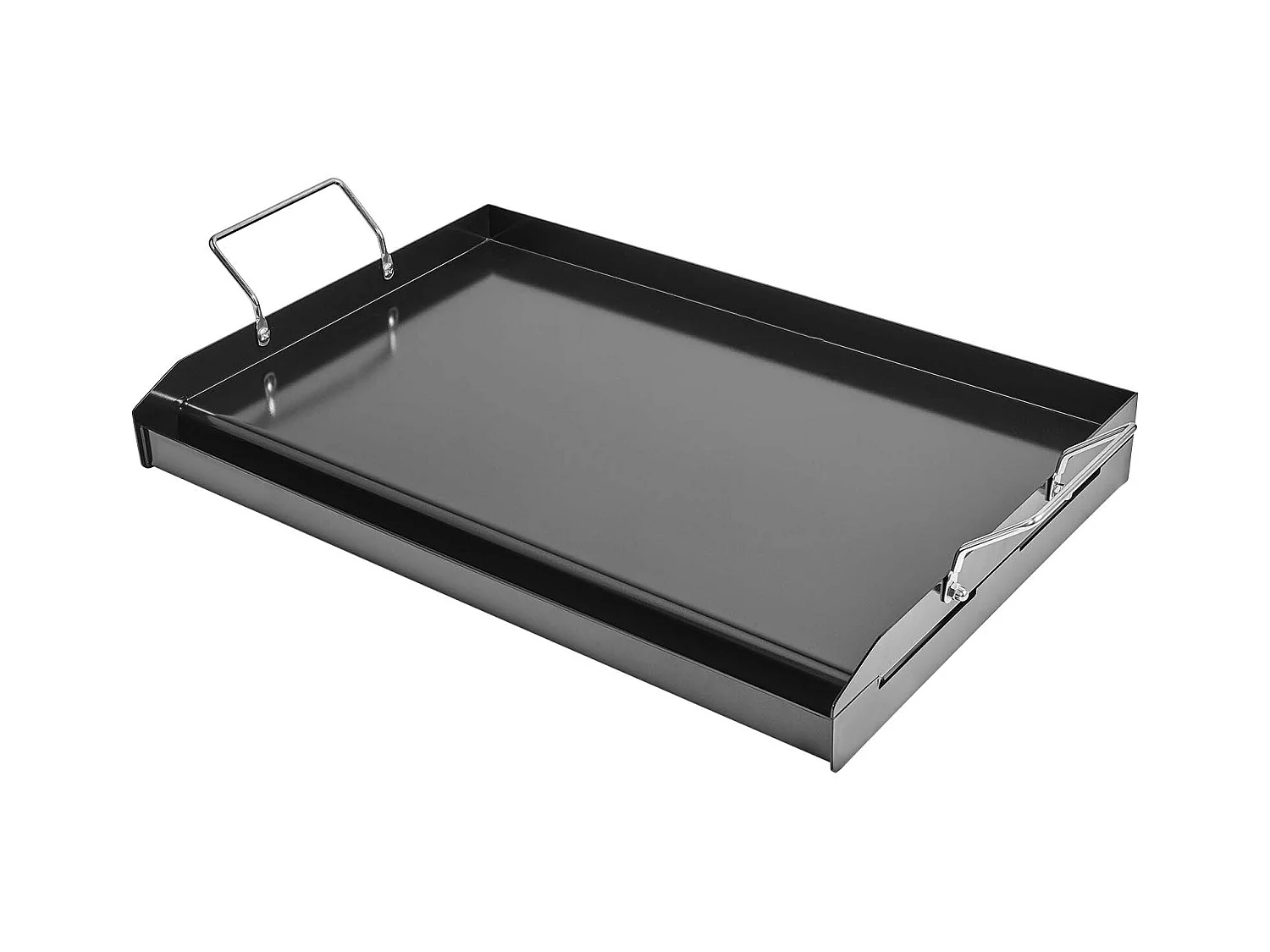 Piastra da Grill, SucceBuy Piastra per Cottura in Acciaio al Carbonio, 60.5 x 36 cm, Utensile da Cucina Portatile a Gas con Manico, Ideale per il Campeggio, Nera
