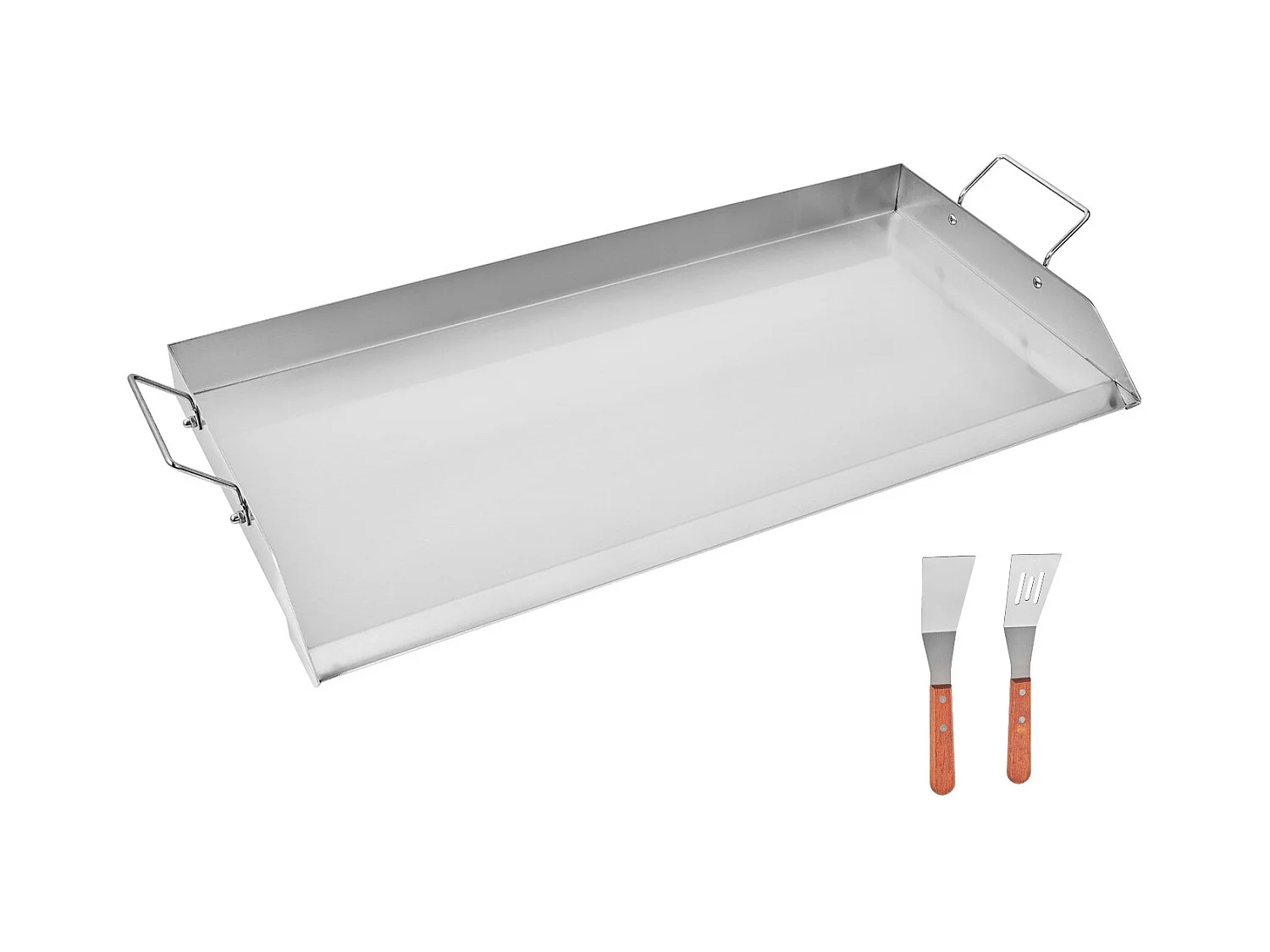 Plaque de Gril, SucceBuy Plaque de Cuisson en Acier Inoxydable pour Barbecue 809 x 370 mm