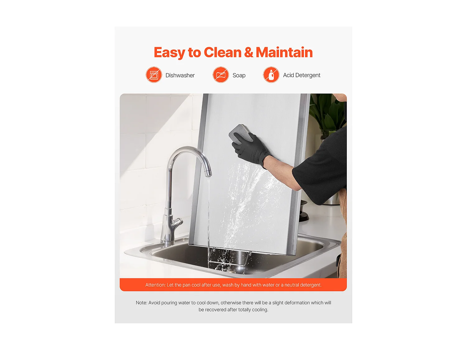 Plaque de Gril, SucceBuy Plaque de Cuisson en Acier Inoxydable pour Barbecue 809 x 370 mm