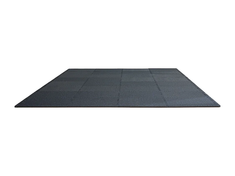 In Elkaar Grijpende Vloermat, SucceBuy 1.4 cm Dikke Sportmat, 12 Tegels, Zwart en Blauw, 4.46 m²