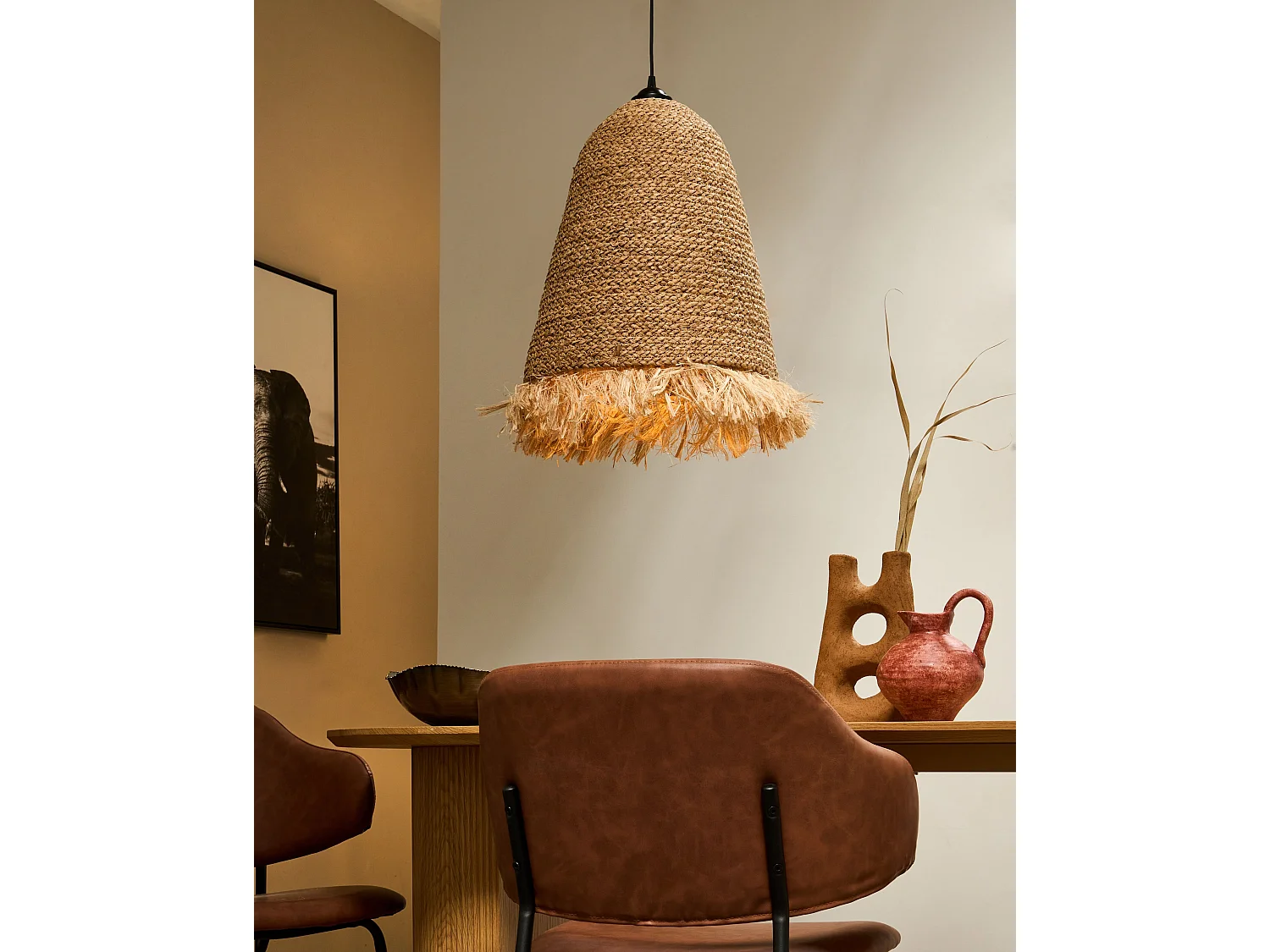 Lampe suspension ARYS Fibre de jacinthe d'eau Naturel