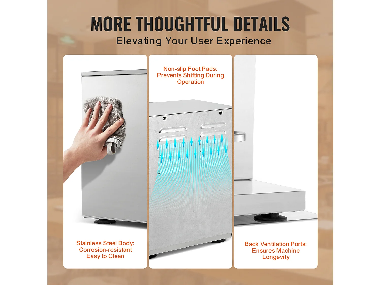 Machine à Milkshakes Électrique SucceBuy, 120 W, en Acier Inoxydable pour Usage Commercial