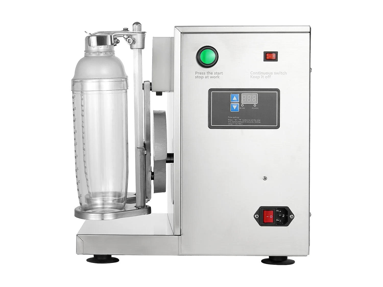 Machine à Milkshakes Électrique SucceBuy, 120 W, en Acier Inoxydable pour Usage Commercial