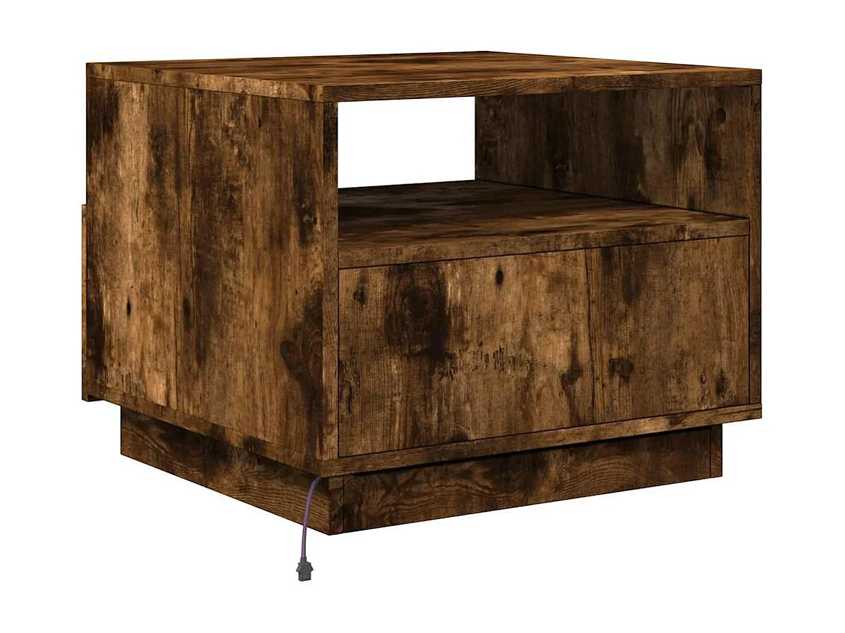 Table basse de salon bois marron 50 x 49 x 40 cm DEC037616