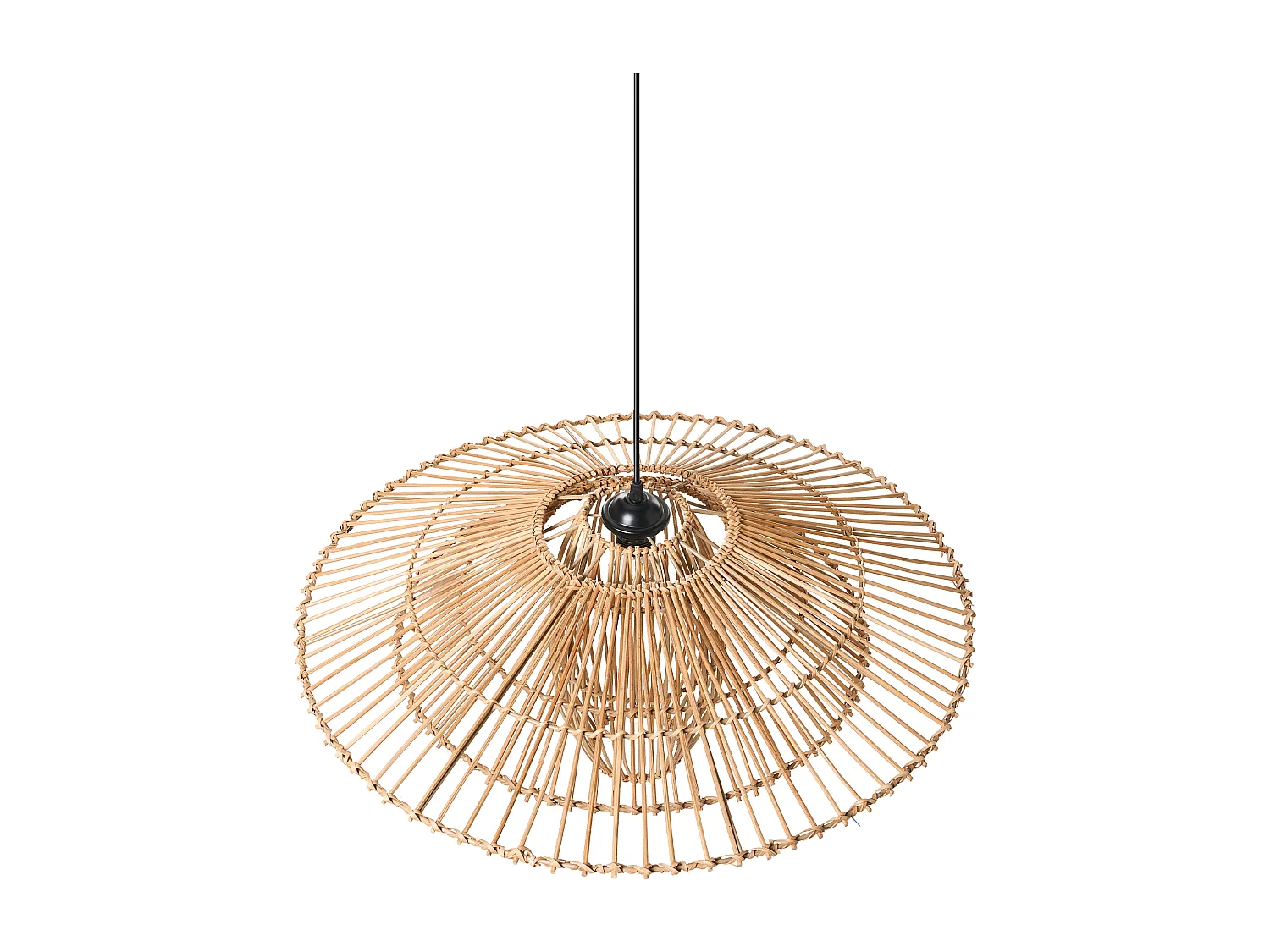 Lampe suspension BOTIJAS Rotin Naturel
