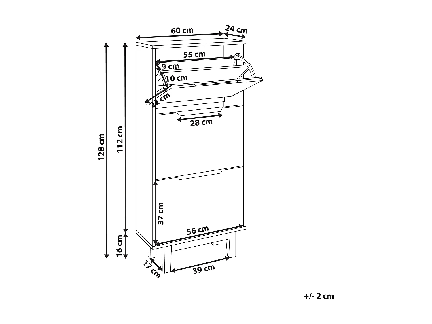 Meuble à chaussures SANDFLY Blanc