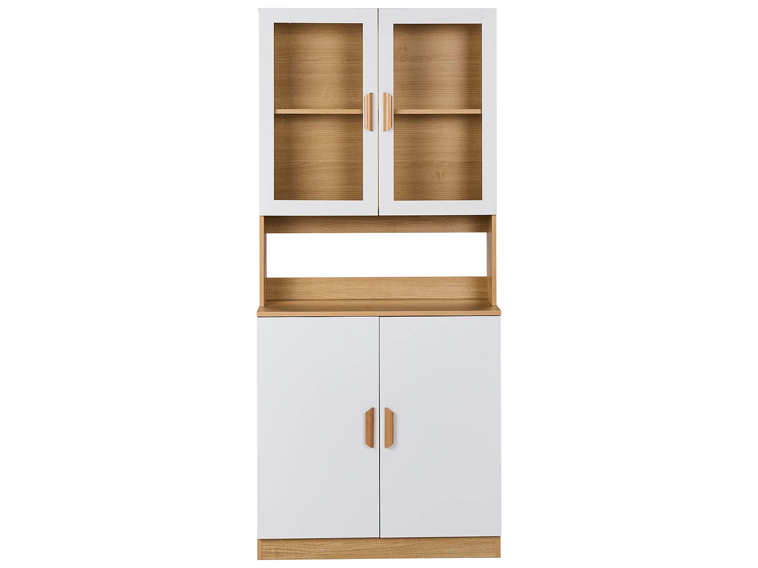 Glass Display Cabinet CYGNET 80 cm White