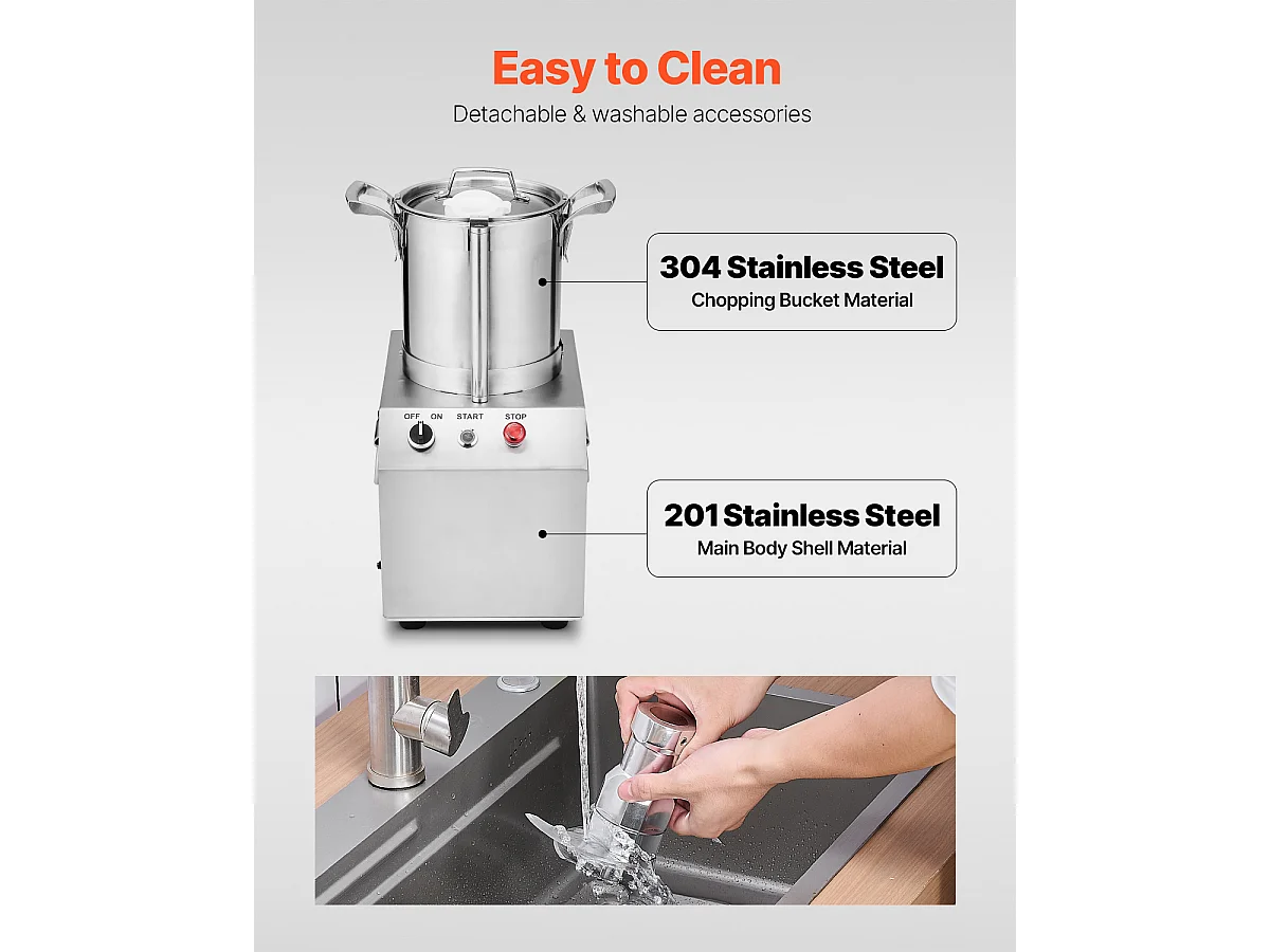 Tagliaverdure SucceBuy Robot da Cucina e Tritatutto 4 L - 550 W - Prestazioni Elevate