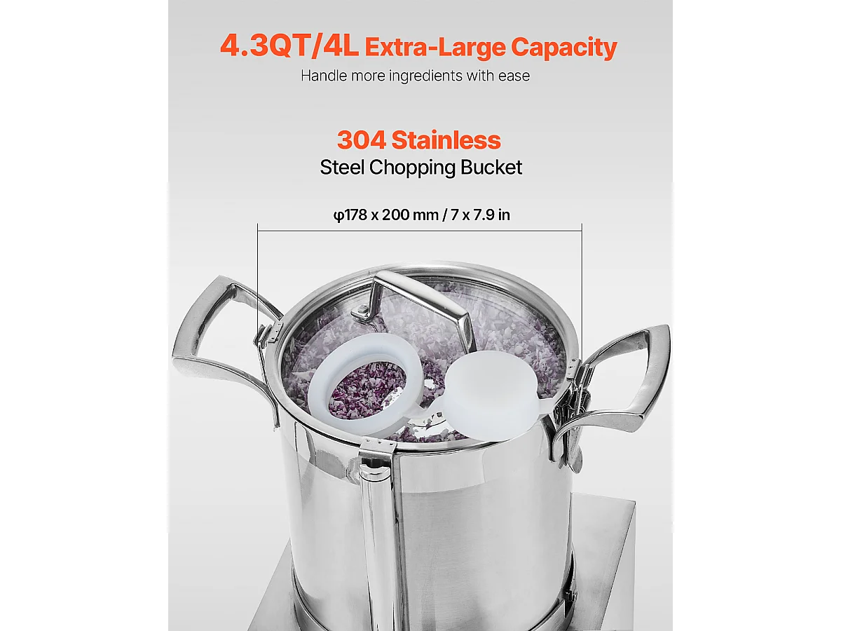 Coupe-Légumes SucceBuy Robot Culinaire et Hachoir 4L - 550 W - Performances élevées
