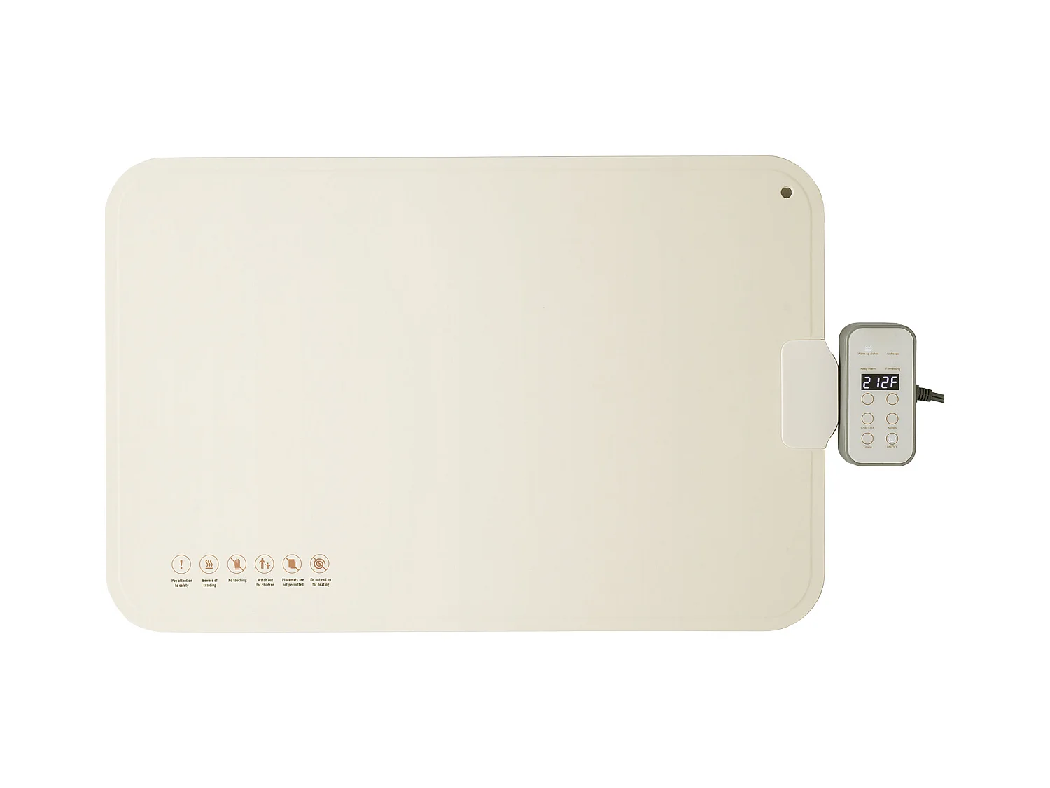 Oprolbare Elektrische Warmhoudplaat voor Buffet SucceBuy, met Temperatuurregelmatiger, 60x40 cm