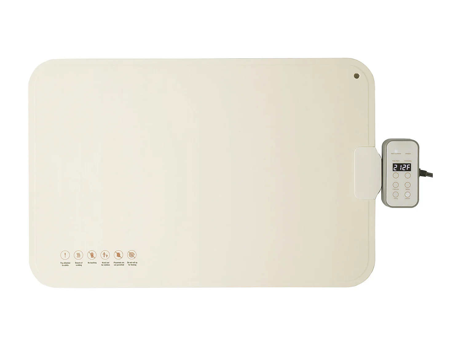 Chauffe Plat Électrique Enroulable pour Buffet SucceBuy, avec Tapis de Contrôle de la Température, 60x40 cm