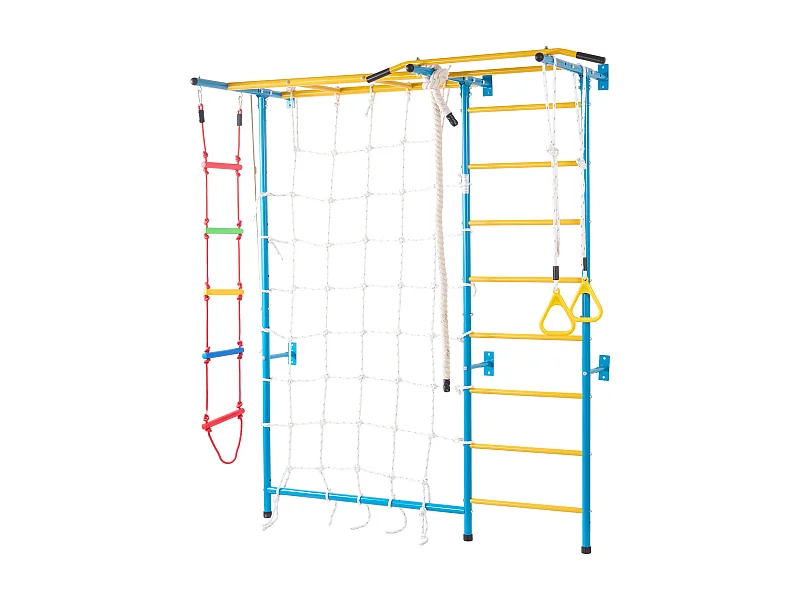 Wandladder 7-in-1 voor Kinderen SucceBuy, Stalen Klim- en Bewegingsspeelgoed voor Binnenshuis