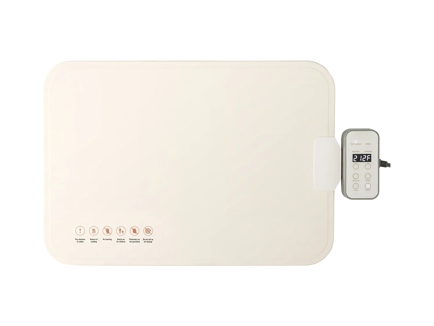 Scaldavivande Elettrico Avvolgibile per Buffet SucceBuy, con Tappetino di Controllo della Temperatura, 50x35 cm