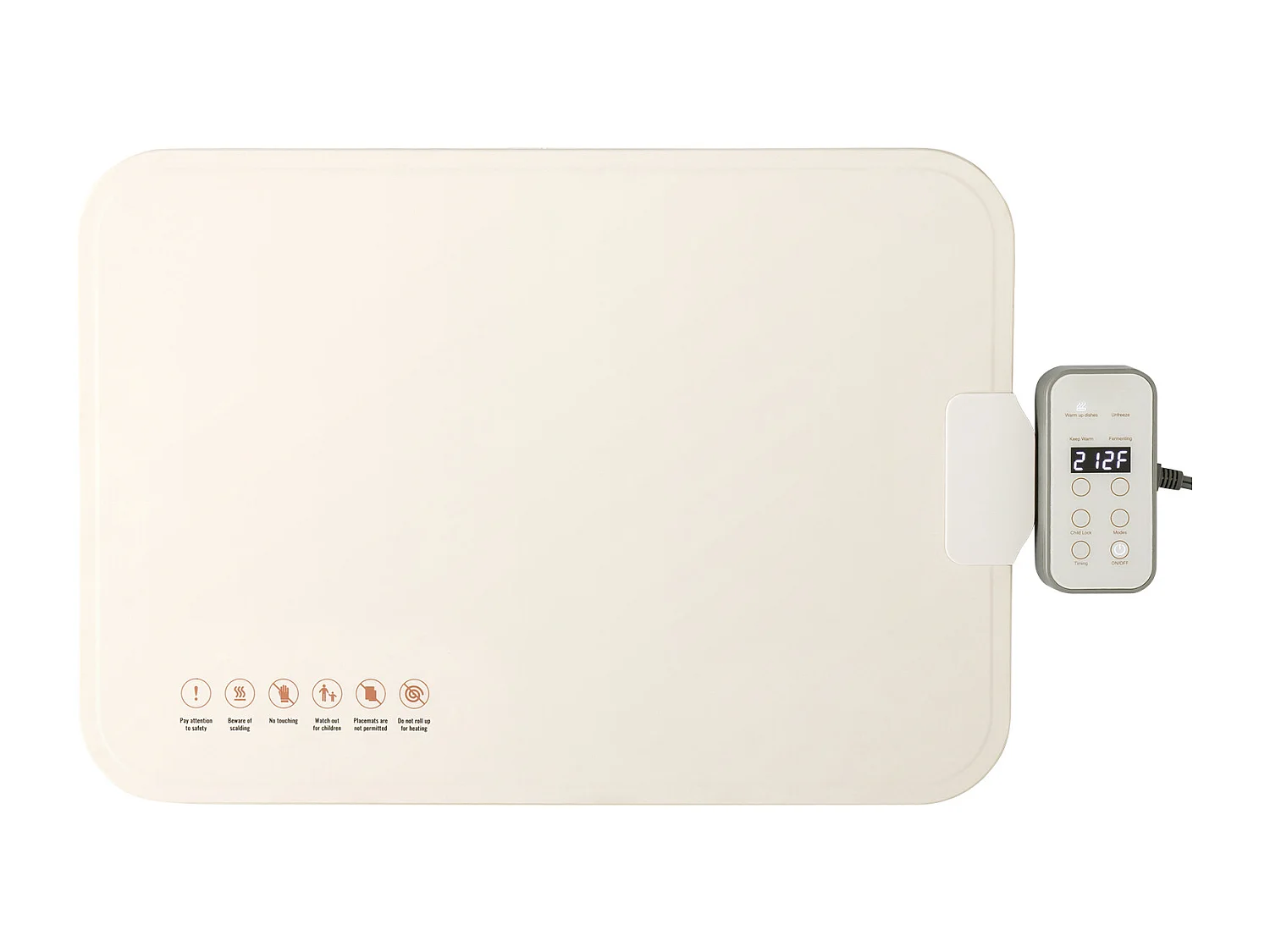 Chauffe Plat Électrique Enroulable pour Buffet SucceBuy, avec Tapis de Contrôle de la Température, 50x35 cm