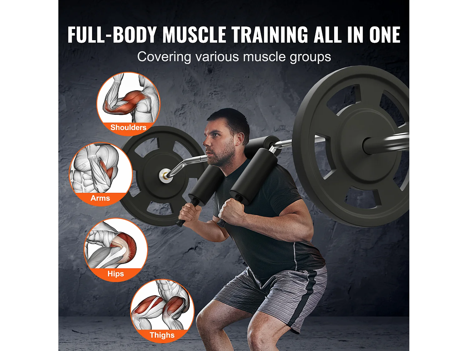 Barre d'Haltères de Sécurité SucceBuy pour l'Haltérophilie de Fitness, 218 cm