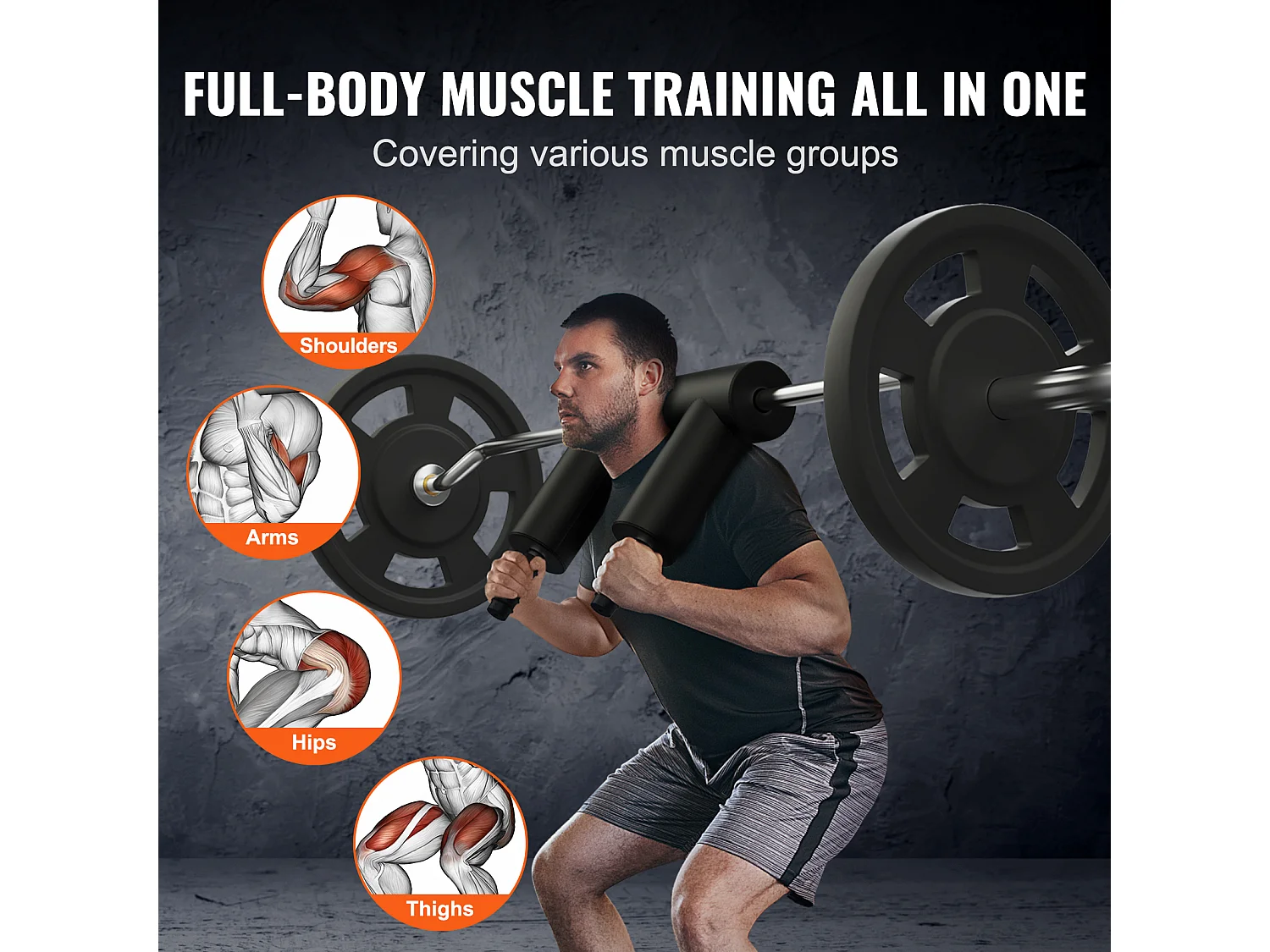 Barre d'Haltères de Sécurité SucceBuy pour l'Haltérophilie de Fitness, 221 cm