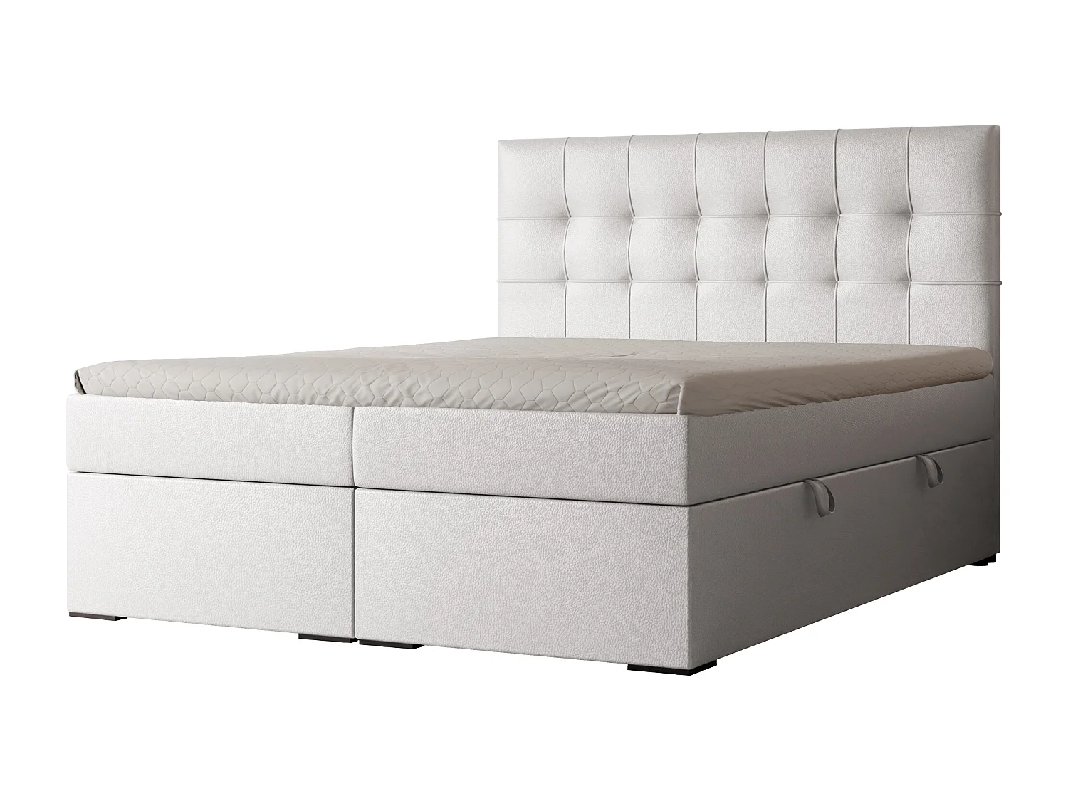 Lit continental rembourré avec surmatelas, blanc  - 120x200 - IMPERIAL