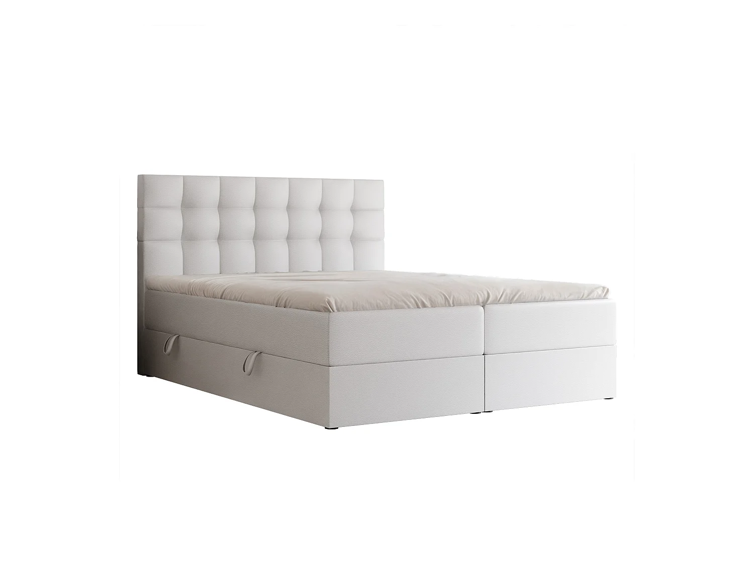 Lit continental rembourré avec surmatelas, blanc  - 180x200 - GRAND