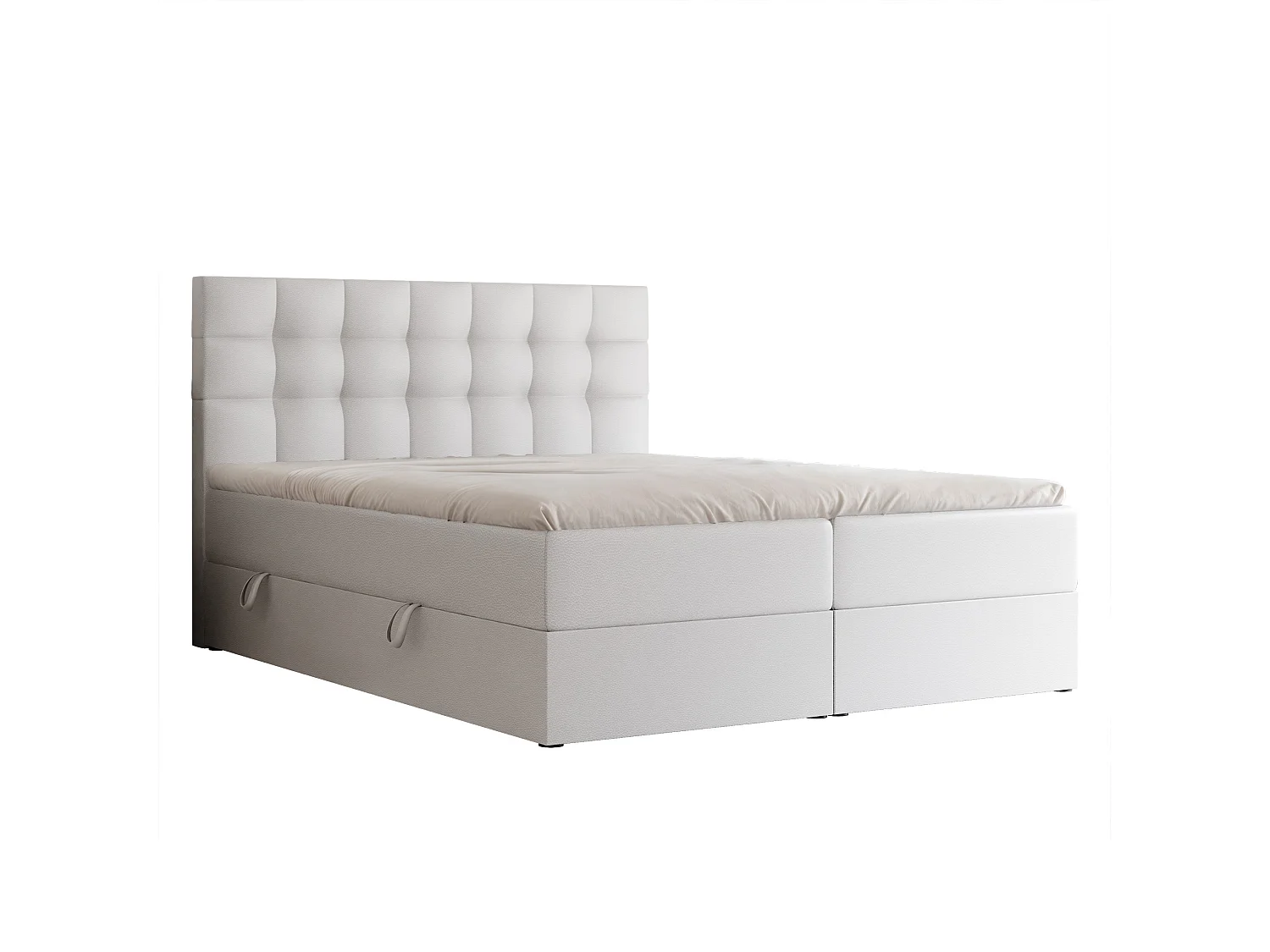 Lit continental rembourré avec surmatelas, blanc  - 180x200 - GRAND