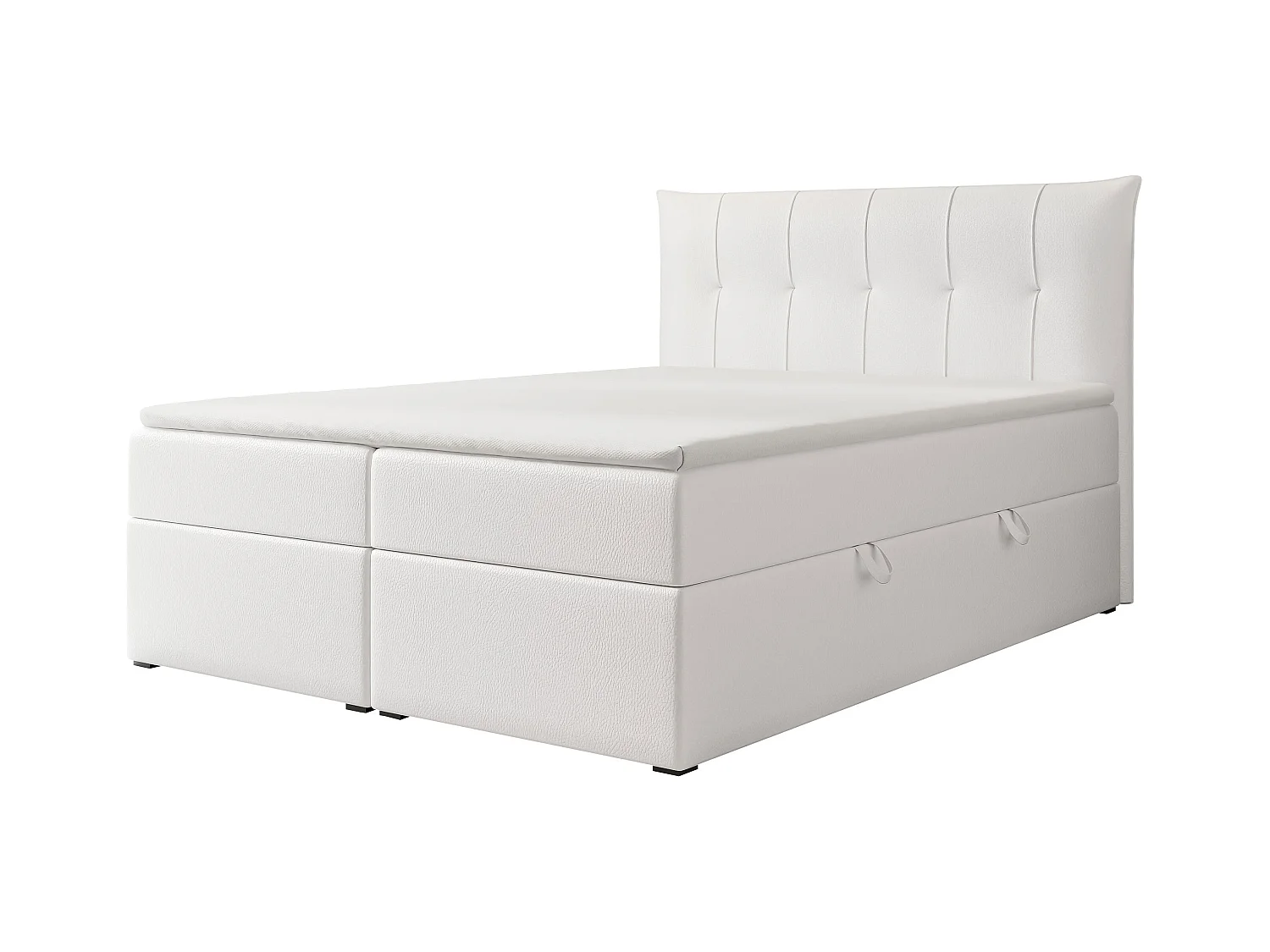 Lit continental rembourré avec surmatelas, blanc  - 160x200 - CHESTER