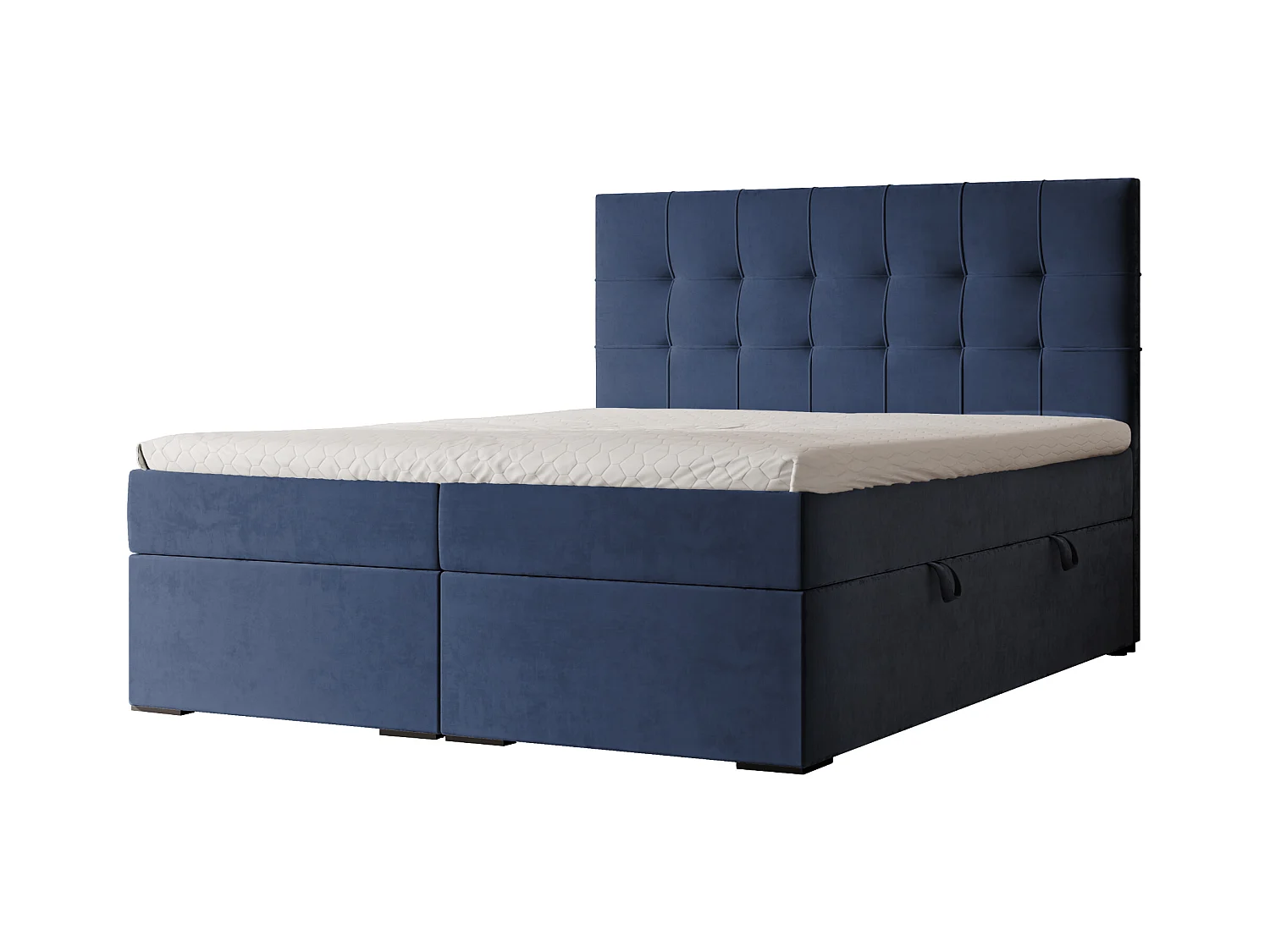 Lit continental rembourré avec surmatelas, bleu - 120x200 - IMPERIAL