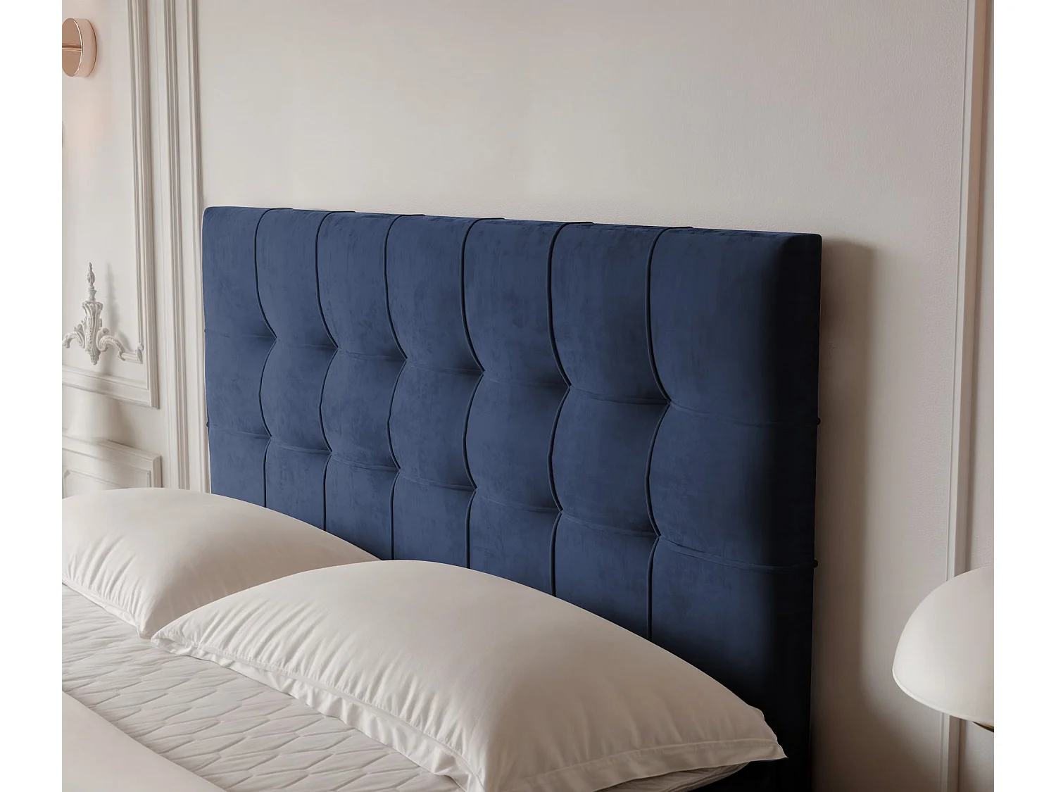 Lit continental rembourré avec surmatelas, bleu - 120x200 - IMPERIAL