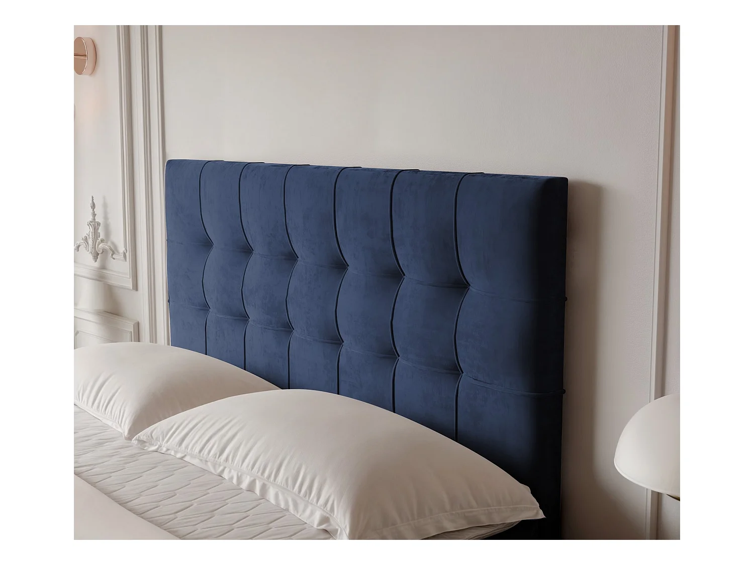 Lit continental rembourré avec surmatelas, bleu - 180x200 - IMPERIAL