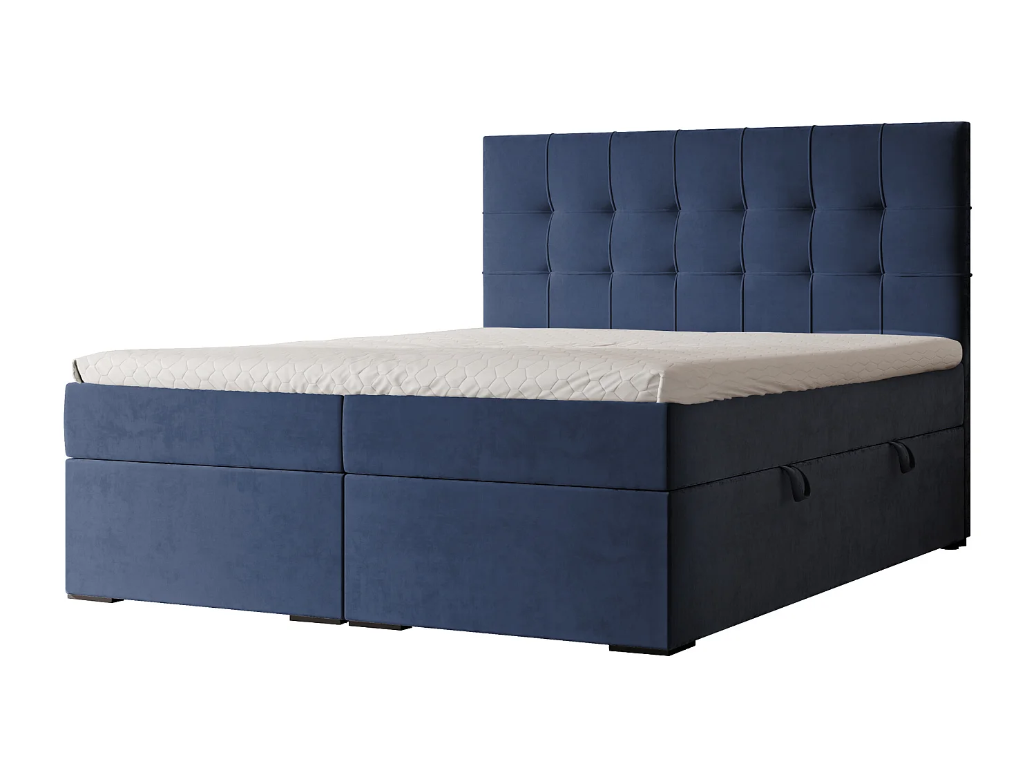 Lit continental rembourré avec surmatelas, bleu - 140x200 - IMPERIAL