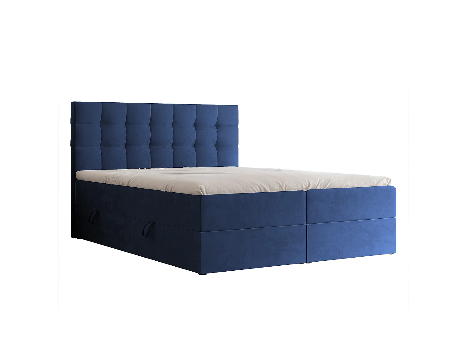 Lit continental rembourré avec surmatelas, bleu - 160x200 - GRAND