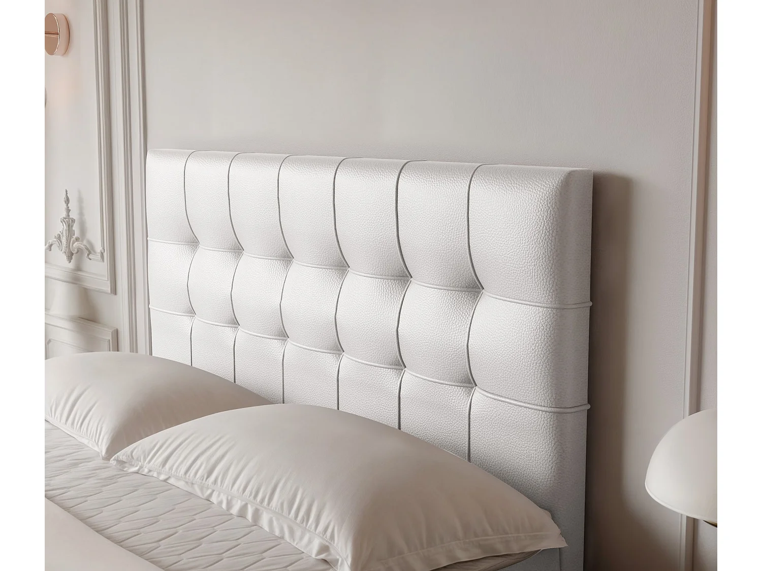 Lit continental rembourré avec surmatelas, blanc  - 140x200 - IMPERIAL