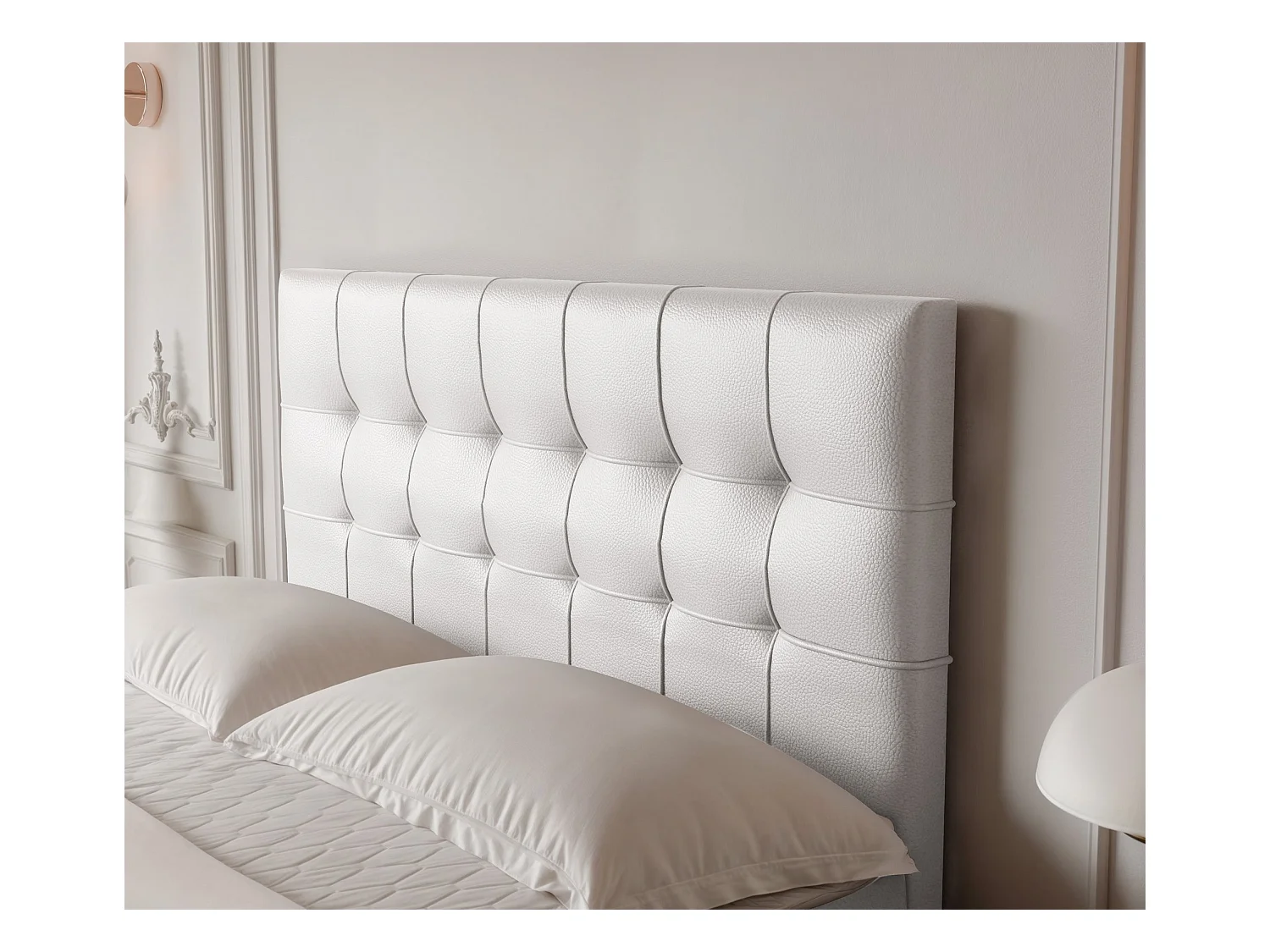 Lit continental rembourré avec surmatelas, blanc  - 180x200 - IMPERIAL