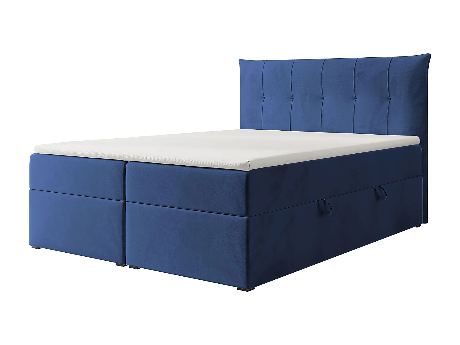 Lit continental rembourré avec surmatelas, bleu - 120x200 - CHESTER