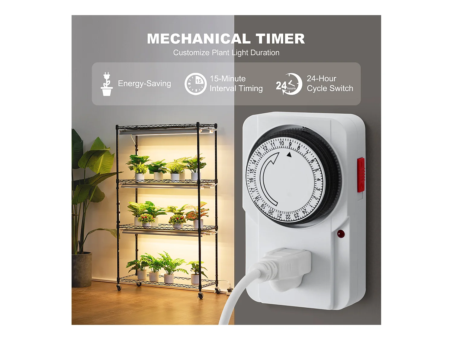 Support de Plante, SucceBuy Support pour Plantes avec Lampes de Culture, 4 Niveaux, 180 W, Étagère Haute de 150 cm