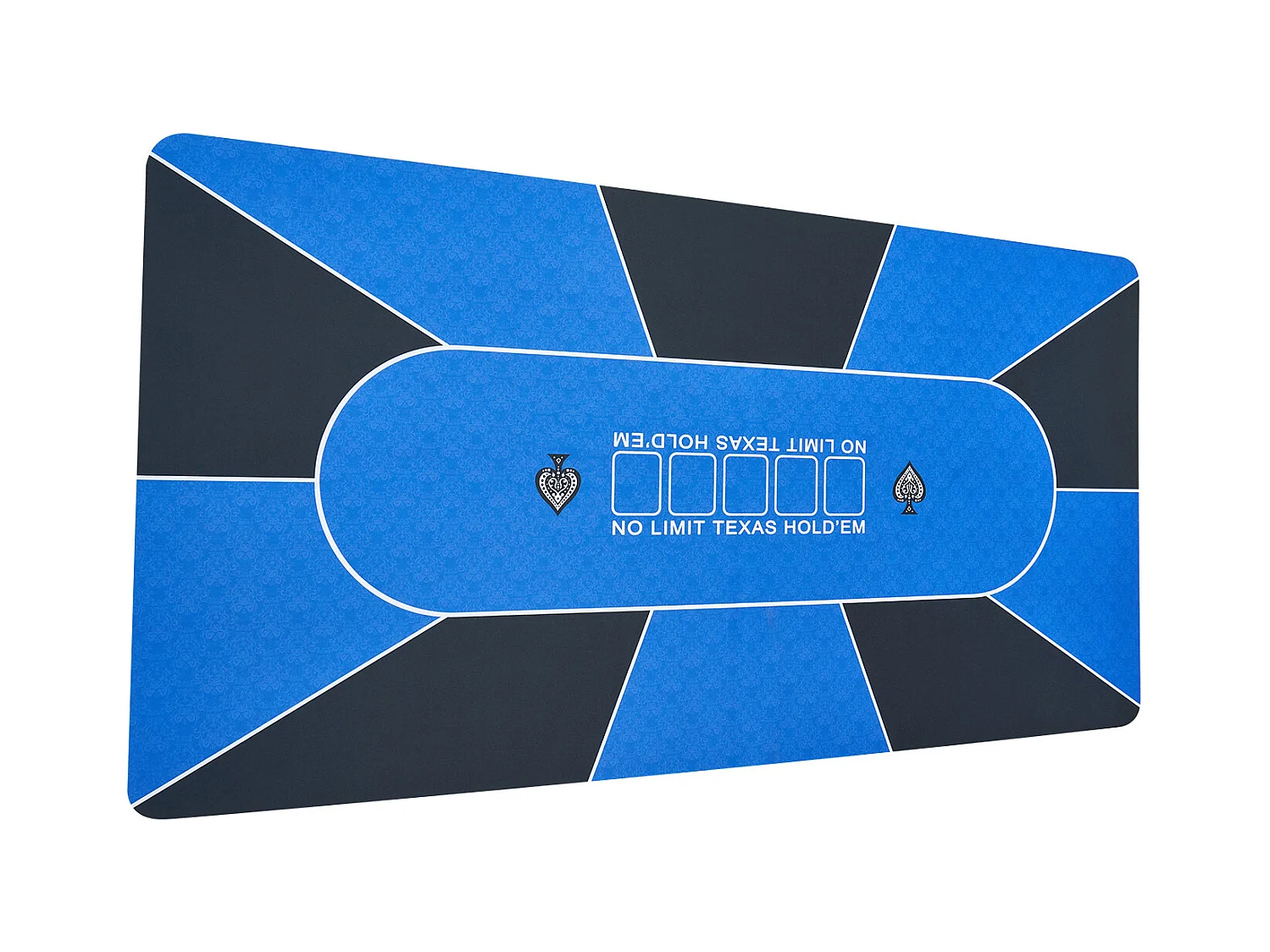 Table de Poker, SucceBuy Plateau de Table de Poker 180 x 90 cm, Plateau de Poker Rectangulaire avec Sac de Transport, Tapis de Poker Amovible pour Joueurs, Bleu