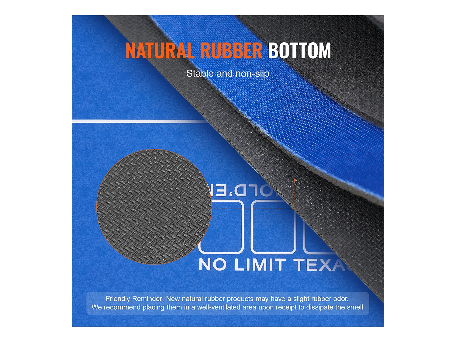 Table de Poker, SucceBuy Plateau de Table de Poker 180 x 90 cm, Plateau de Poker Rectangulaire avec Sac de Transport, Tapis de Poker Amovible pour Joueurs, Bleu