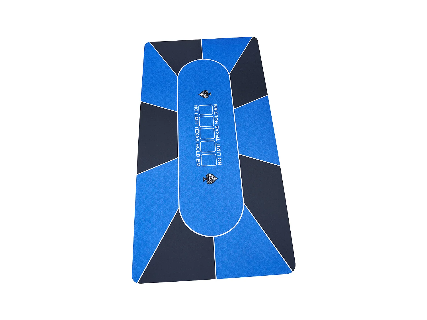 Table de Poker, SucceBuy Plateau de Table de Poker 180 x 90 cm, Plateau de Poker Rectangulaire avec Sac de Transport, Tapis de Poker Amovible pour Joueurs, Bleu