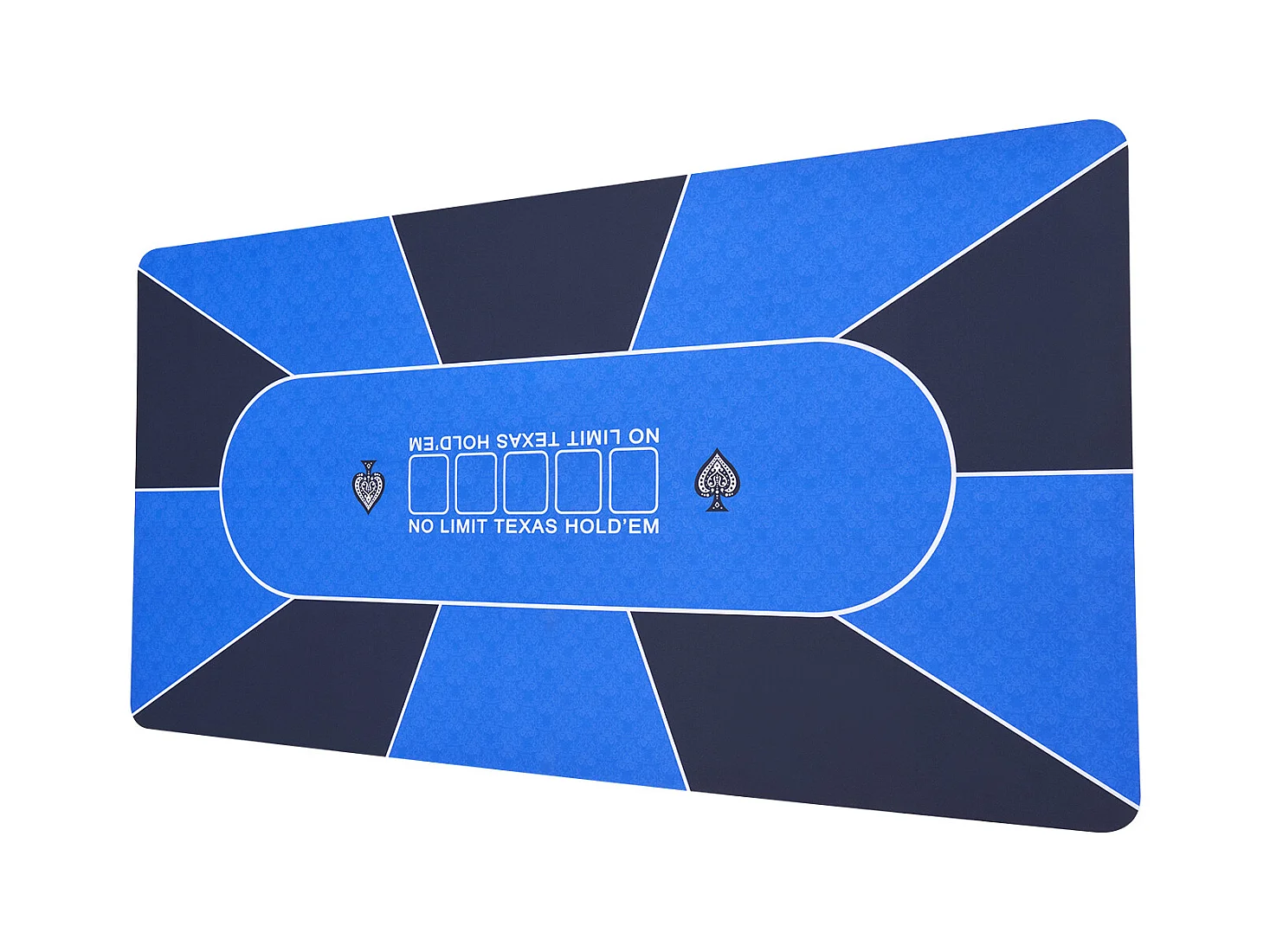 Table de Poker, SucceBuy Plateau de Table de Poker 180 x 90 cm, Plateau de Poker Rectangulaire avec Sac de Transport, Tapis de Poker Amovible pour Joueurs, Bleu