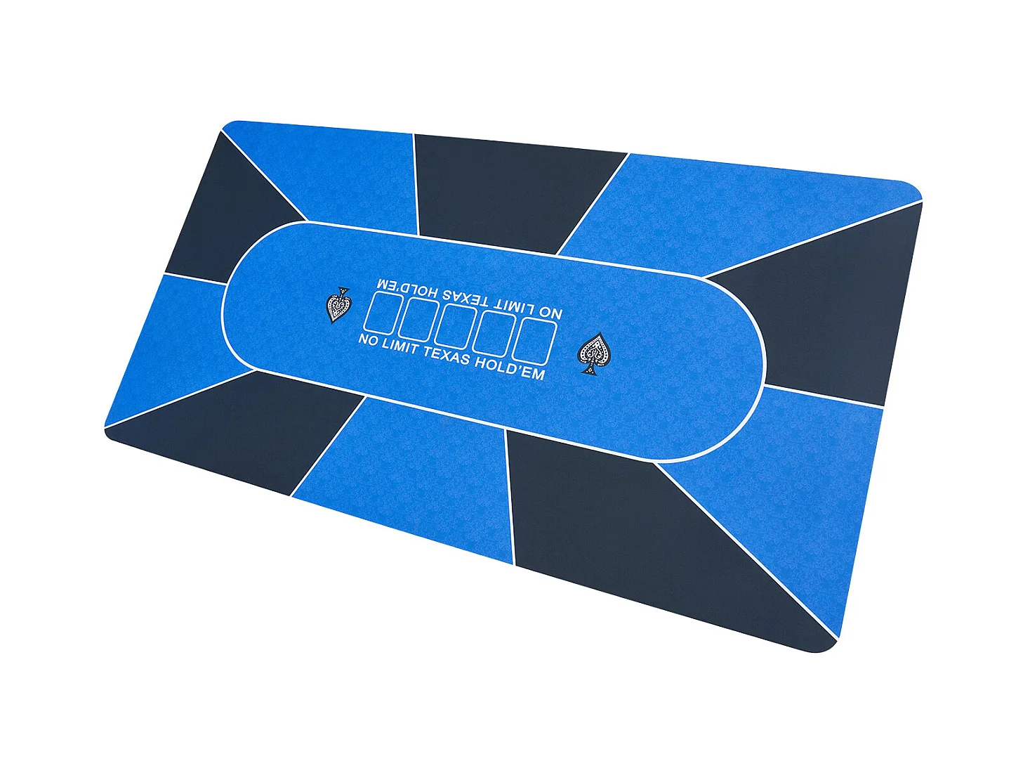 Table de Poker, SucceBuy Plateau de Table de Poker 180 x 90 cm, Plateau de Poker Rectangulaire avec Sac de Transport, Tapis de Poker Amovible pour Joueurs, Bleu