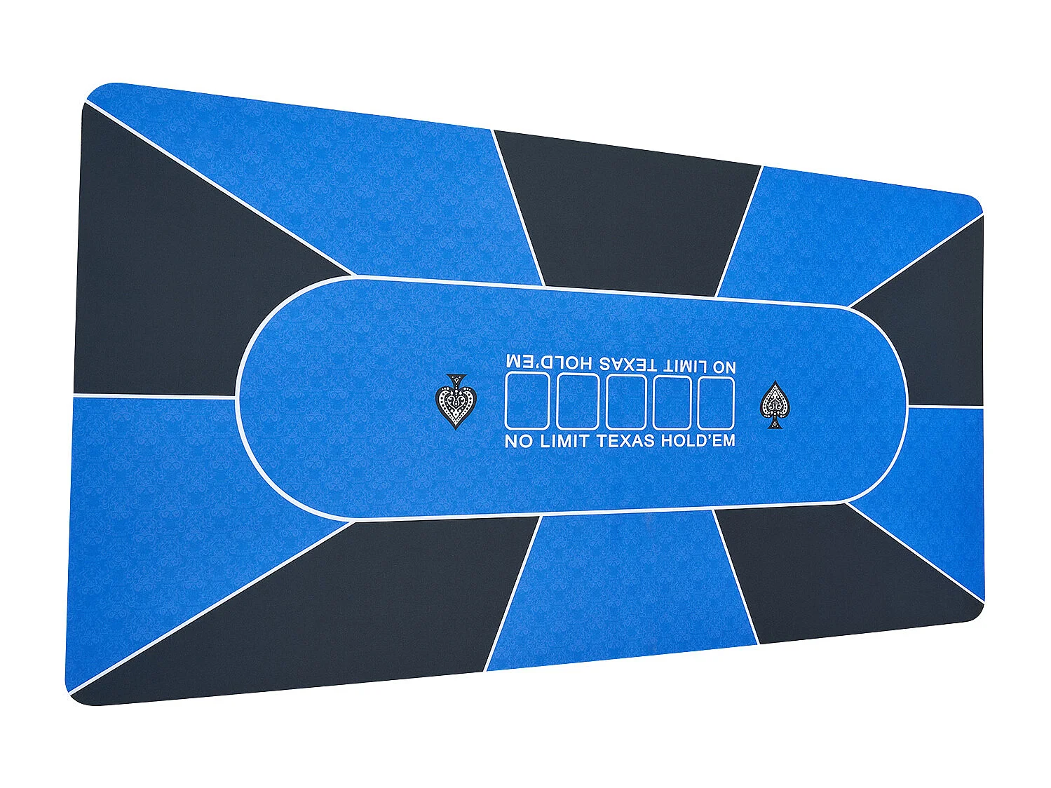 Table de Poker, SucceBuy Plateau de Table de Poker 180 x 90 cm, Plateau de Poker Rectangulaire avec Sac de Transport, Tapis de Poker Amovible pour Joueurs, Bleu