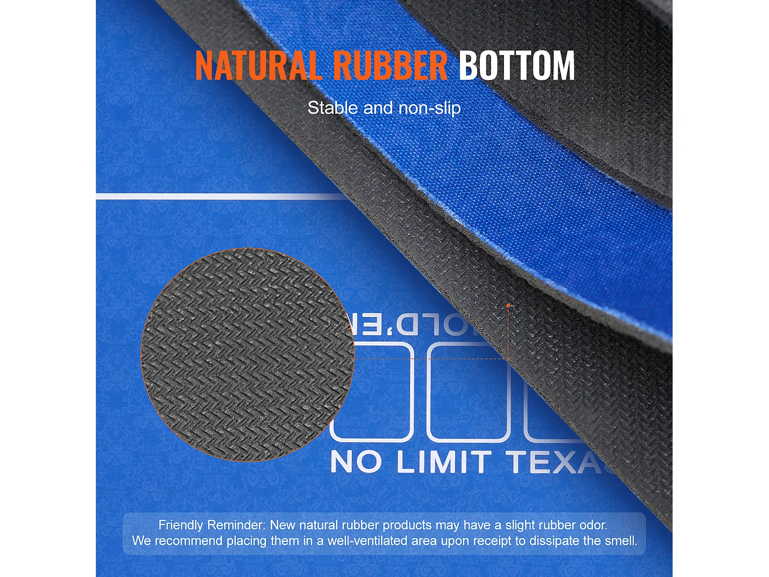 Table de Poker, SucceBuy Plateau de Table de Poker 180 x 90 cm, Plateau de Poker Rectangulaire avec Sac de Transport, Tapis de Poker Amovible pour Joueurs, Bleu