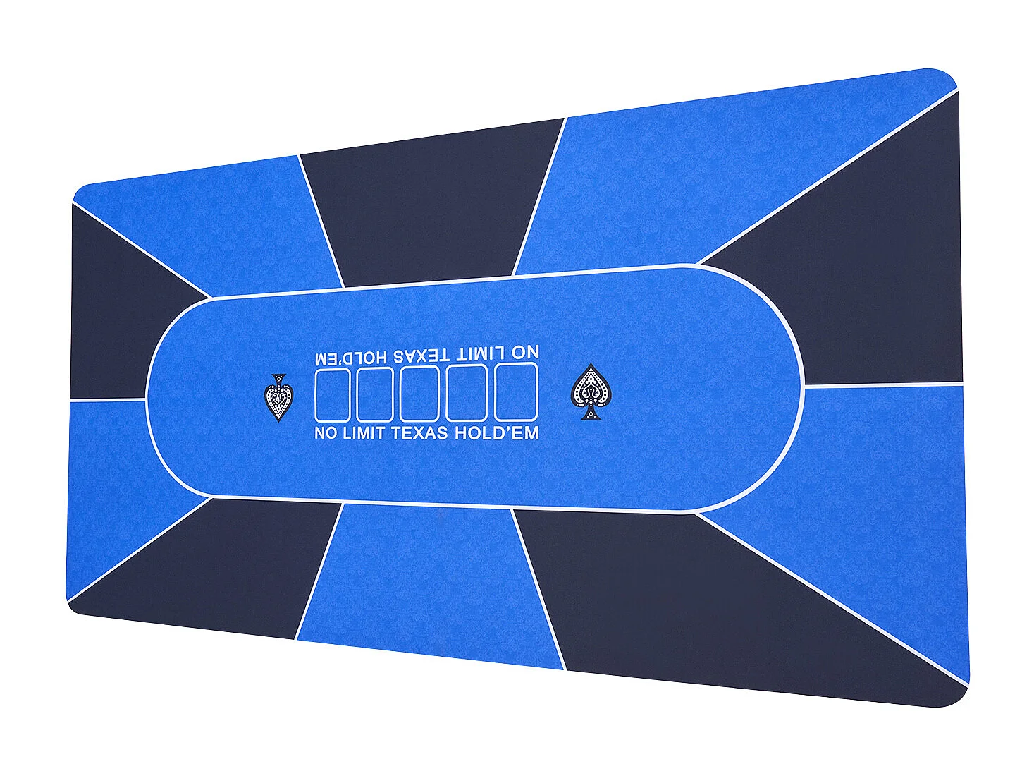 Table de Poker, SucceBuy Plateau de Table de Poker 180 x 90 cm, Plateau de Poker Rectangulaire avec Sac de Transport, Tapis de Poker Amovible pour Joueurs, Bleu