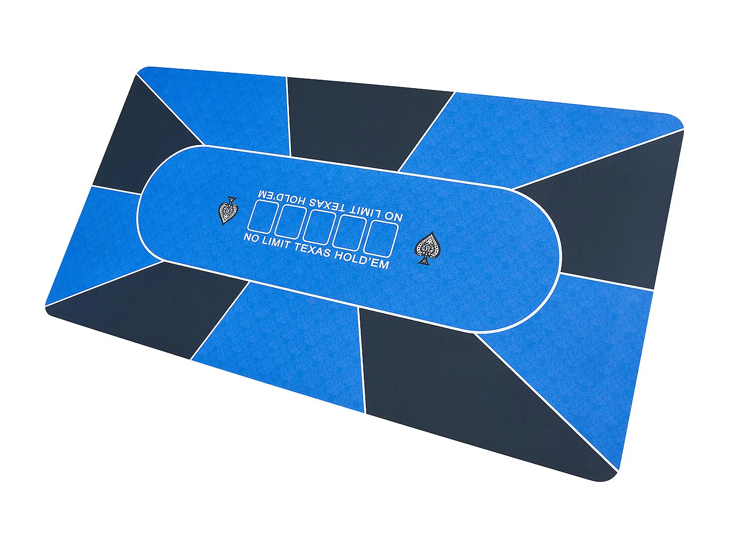 Table de Poker, SucceBuy Plateau de Table de Poker 180 x 90 cm, Plateau de Poker Rectangulaire avec Sac de Transport, Tapis de Poker Amovible pour Joueurs, Bleu