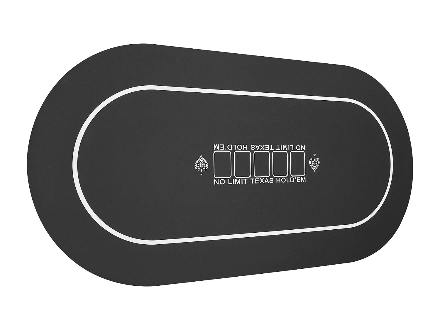 Table de Poker, SucceBuy Plateau de Table 180 x 90 cm, Tapis de Poker, 6-8P, Pliable, Poker, 0V, Tissu, Noir