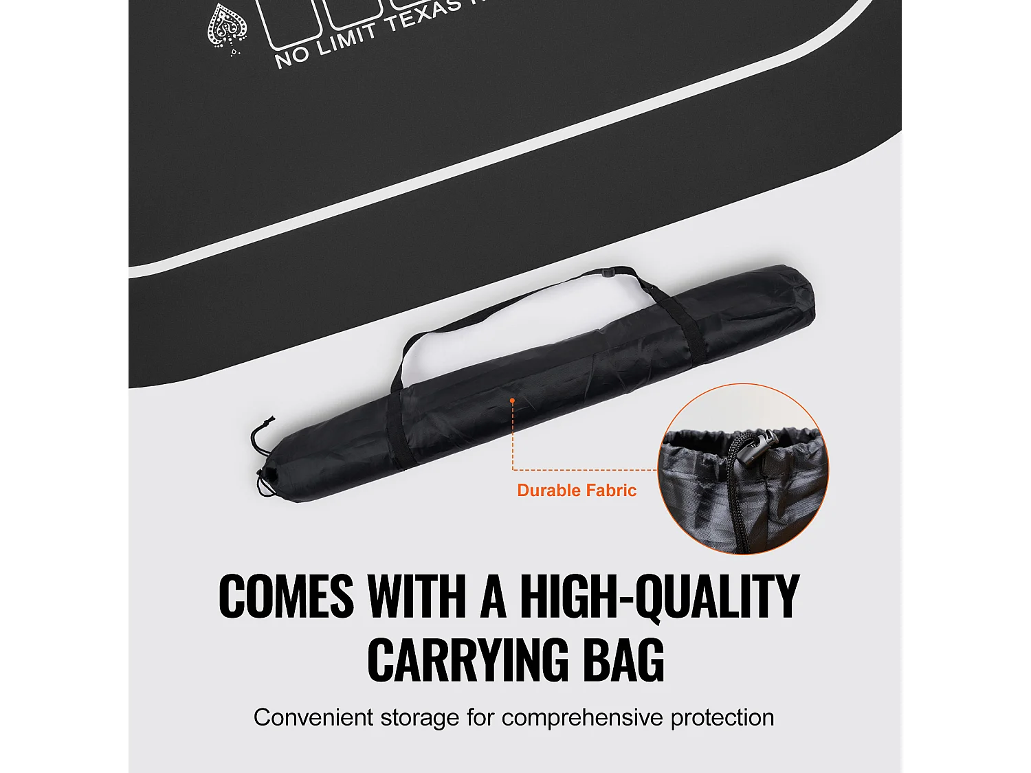 Table de Poker, SucceBuy Plateau de Table 180 x 90 cm, Tapis de Poker, 6-8P, Pliable, Poker, 0V, Tissu, Noir