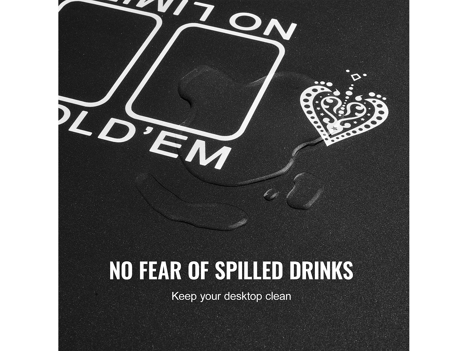 Table de Poker, SucceBuy Plateau de Table 180 x 90 cm, Tapis de Poker, 6-8P, Pliable, Poker, 0V, Tissu, Noir