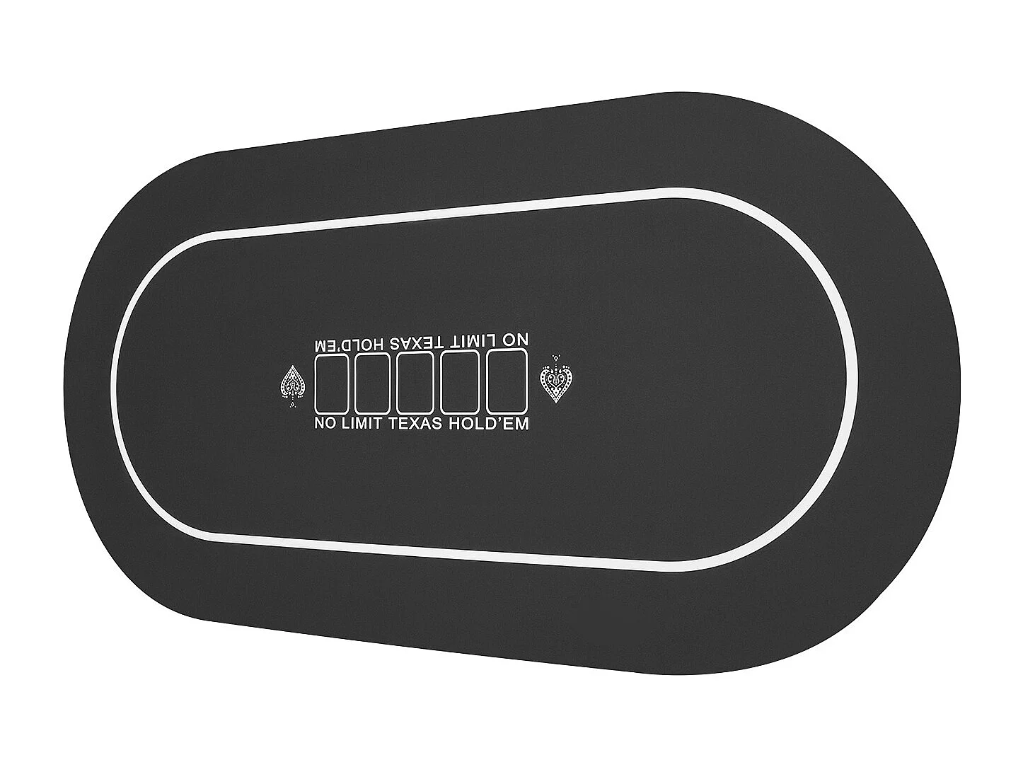 Table de Poker, SucceBuy Plateau de Table 180 x 90 cm, Tapis de Poker, 6-8P, Pliable, Poker, 0V, Tissu, Noir