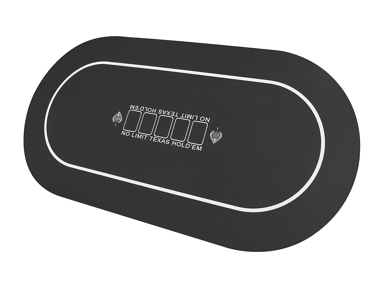 Table de Poker, SucceBuy Plateau de Table 180 x 90 cm, Tapis de Poker, 6-8P, Pliable, Poker, 0V, Tissu, Noir