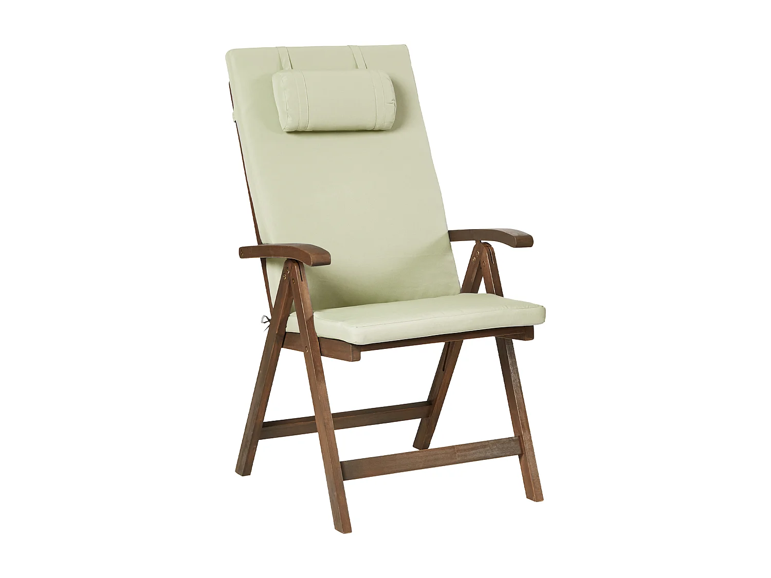 Lot de 2 chaises de jardin avec coussins AMANTEA PREMIUM Acacia Vert