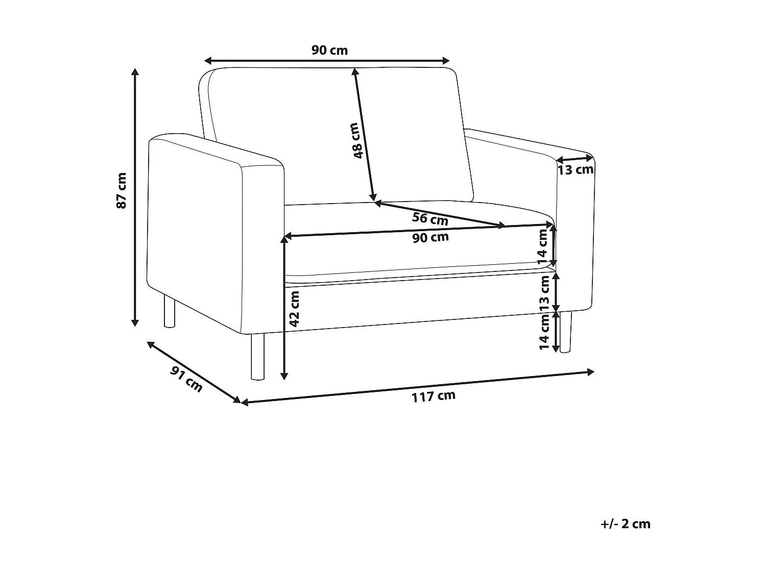 Fauteuil SAVALEN Tissu Blanc cassé